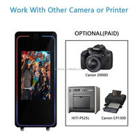 Cabina de Fotos con Espejo Mágico, Cabina de Fotos Portátil con Espejo para Bodas, Fiestas y Eventos, Pantalla Táctil de 32 Pulgadas