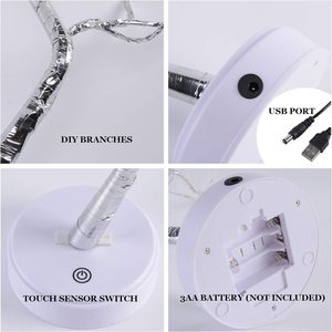 108 <span class=keywords><strong>LED</strong></span> Tabletop cây bonsai ánh sáng pin/USB hoạt động cây nhân tạo đèn cho phòng ngủ phòng khách giáng sinh trang trí nội thất IP44 - Product Image 5