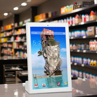 Настольный 10,1 дюймов Android дисплей L-образный рекламный дисплей Digital Signage для ресторана