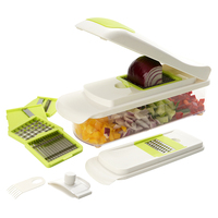 Nieuwe Aankomst Multifunctionele Handheld Groentesnijder Ui Aardappelschiller Keuken Vruchten Snijmachine All-In-1 Stalen Groente Chopper