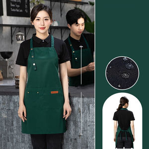 Waterproof Kitchen Apron for Women/Men With <b>Pockets</b> Work Mandil Cleaning Pinafore Restaurant Shop Waiter Work Uniform - Product Image 5