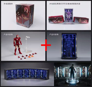 ZD Toys <span class=keywords><strong>Marvel</strong></span> Iron Man <span class=keywords><strong>Action</strong></span> <span class=keywords><strong>Figure</strong></span> Iron Man Mark3(non luminescenza) ologramma armatura Hall Set 1/10 <span class=keywords><strong>Figure</strong></span> <span class=keywords><strong>da</strong></span> <span class=keywords><strong>collezione</strong></span> in scala - Product Image 4