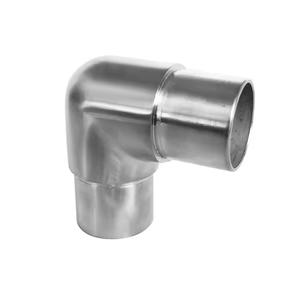 आधुनिक पॉलिश स्टेनलेस स्टील बैस्टर कनेक्टर, 90 डिग्री हैंडरेल कोने संयुक्त फिटिंग - Product Image 3