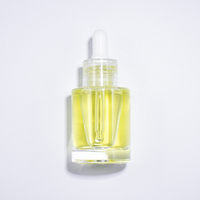 Desain baru kemasan kosmetik bening buram botol penetes kaca botol tetes Serum minyak esensial dengan pipet transparan