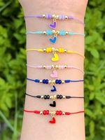 Bracelet ajustable en strass de luxe léger, petite taille, avec lettre anglaise, polyvalent et tendance