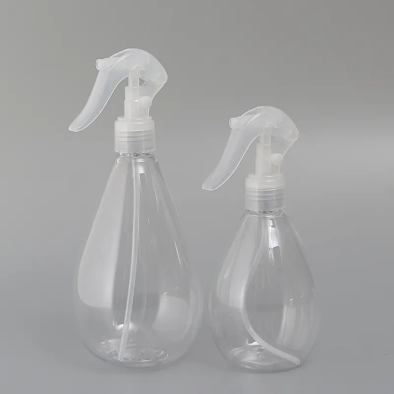 Ambientador de niebla de plástico de lujo de 300ml y 500ml, botella pulverizadora con gatillo de agua para el cabello para soluciones de limpieza de habitaciones