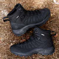 Chaussures rétro pour hommes, plateformes, à lacets, mocassins, bottes de neige, dessus en cuir de vache, coussinets antidérapants, respirants, en maille, printemps-hiver