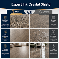 Plancher en vinyle Chevron SPC imperméable à l'eau avec système de clic, planches de parquet avec kit d'accessoires de pose