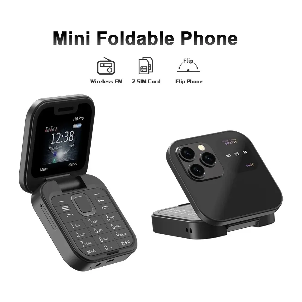 2024 yeni MIni kat cep telefonu 2G GSM çift SIM kart hızlı arama Video oynatıcı sihirli ses 3.5mm Jack FM küçük Flip cep telefonu