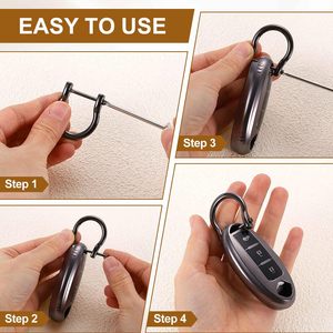 HARFINGTON Pcs D Rings Screw In Shackle Metal Horseshoe U Shape Semicircle D Ring <b>Purse</b> Key Holder With Screwdriver For DIY Leat - Product Image 4