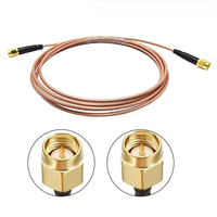Câble coaxial d'extension de 10 cm, longueur personnalisée, connecteur SMA mâle vers SMA mâle, assemblage de câble coaxial RF RG178 RG316, fourni par l'usine