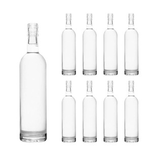 Chất lượng cao vòng cao chai rượu rõ ràng 375ml 500ml 700ml 750ml <span class=keywords><strong>Vodka</strong></span> rum Gin Whisky chai thủy tinh với niêm phong nút chai - Product Image 2