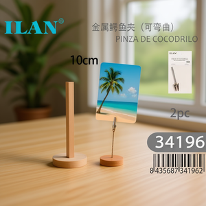 Pince crocodile en métal ILAN 10 cm pliable pour affichage photo 2 pièces - Product Image 3