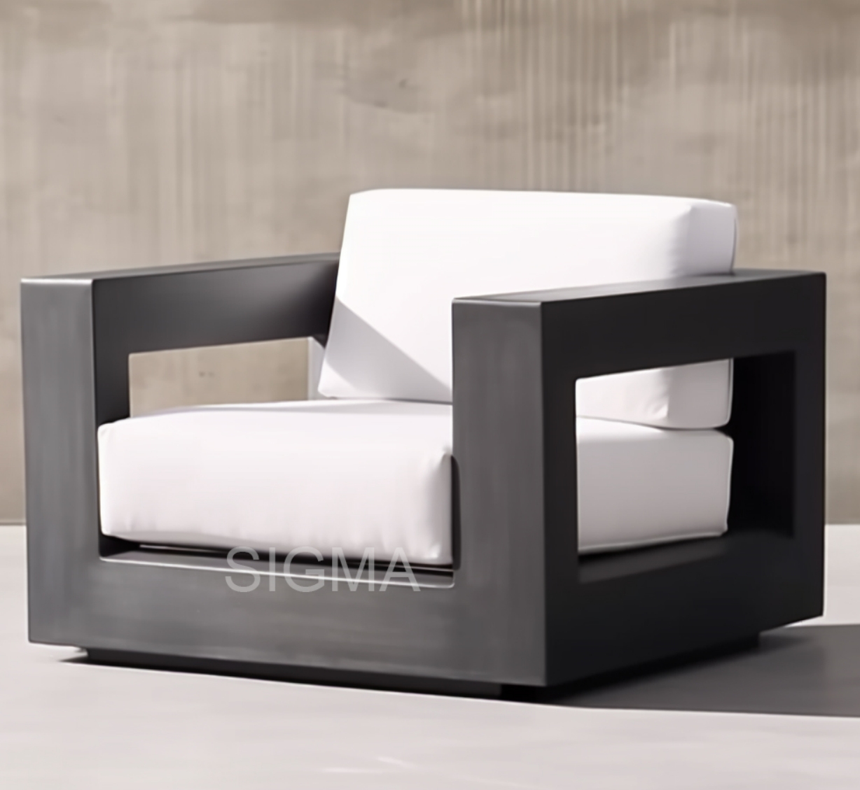 Sigma new design Modern Style Outdoor Garden Aluminum Sofa Hotel Balcony Furniture Outdoor lounge chair Luxury Garden sofa