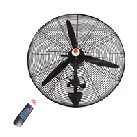 Ventilateur mural industriel télécommandé de 20 pouces avec forte puissance de ventilation, ventilateur à cornet robuste commercial, à fixation murale
