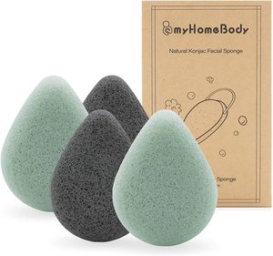 Éponge Konjac pour le nettoyage du visage, en forme naturelle, biologique, douce au toucher, pour le nettoyage de la peau du corps, en gros - Product Image 1
