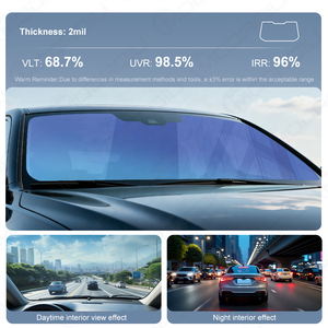 فيلم نافذة الحرباء الأزرق إلى الأخضر وصل حديثًا مع غطاء زجاج أمامي للحرباء برفض الأشعة الفوسية فيلم IRr 99 Vlt 70 نافذة سيارة شمسية - Product Image 4