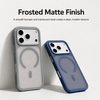Coque de téléphone magnétique C0456 pour iPhone 16 17 Air 15 Pro 14 13 12 11 18 Pro Max, design mat