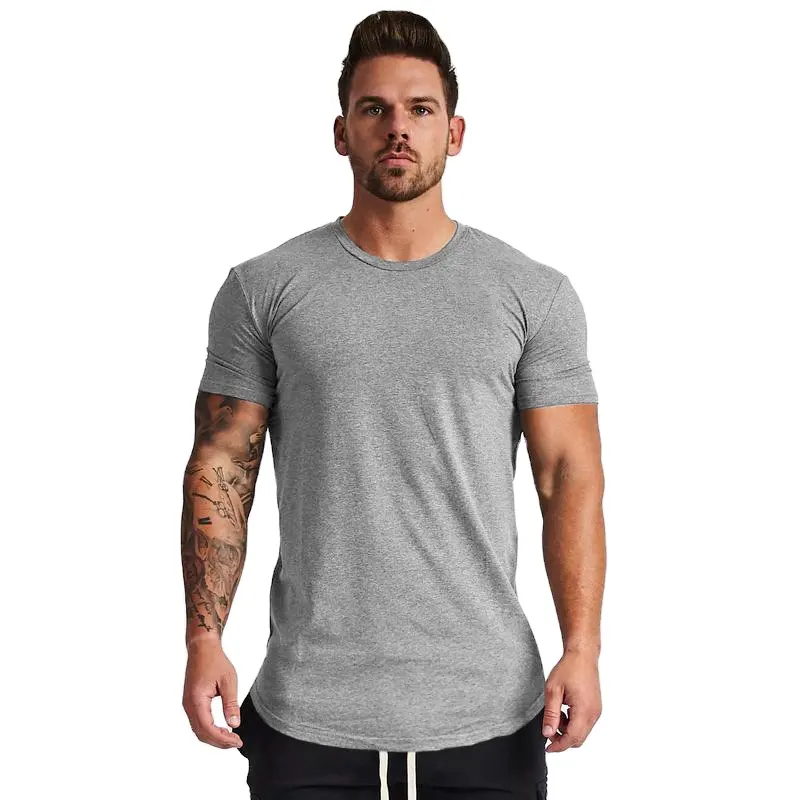 Stylish body fit Gym Printed Mens T Shirts 95% Cotton 5% Spandex