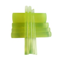 Barre en PU de 25 mm en gros, fabricant de barres en caoutchouc polyuréthane, barre en PU jaune en stock, barre en PU de petit diamètre, taille personnalisée