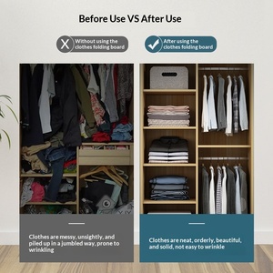 Piegatrice Rapida per Vestiti con <span class=keywords><strong>Guida</strong></span> Stampata, Piegatore Facile per Camicie, Organizzatore per T-Shirt per Casa, Lavanderia e Armadio - Product Image 4