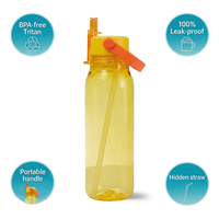 Botella de Agua Tritan de 800ml al por Mayor con Tapa de Popote, Libre de BPA, Vaso Deportivo, Logotipo Personalizado, Regalos Empresariales, Proveedor de Fábrica a Granel
