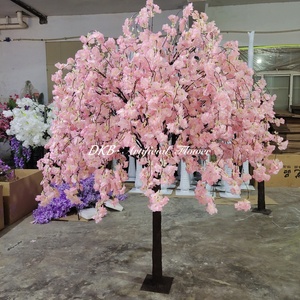Usine de fleurs artificielles DKB, vente en gros d'arbres à fleurs de <span class=keywords><strong>cerisier</strong></span> artificiels, arbre à fleurs japonais rose artificiel pour la décoration de mariage - Product Image 1