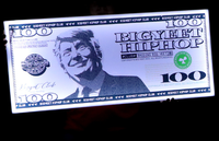 Offre Spéciale : Présentoir LED pour Bouteilles, Motif Dollar Américain, pour Soirées et Boîtes de Nuit, Affichage de 100 Billets Benjamin