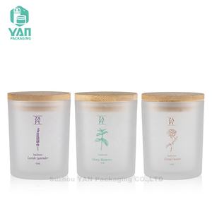 Envase YAN de Alta Calidad, Cilindro Vacío de Boca Ancha de 150g, Frasco de Vidrio Grueso Transparente Esmerilado para Velas Aromáticas con Bambú Original - Product Image 6