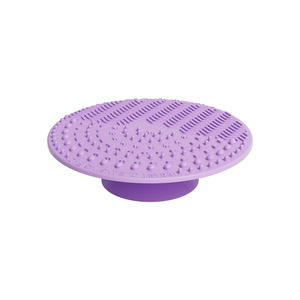Almohadilla de silicona para limpieza de brochas de maquillaje, redonda, con ventosa, herramienta limpiadora de brochas, color rosa - Product Image 3
