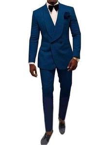 Costume d'affaires respirant pour homme avec col mandarin, costume de mariage, costume de marié, smoking pour mariage et événements - Product Image 3