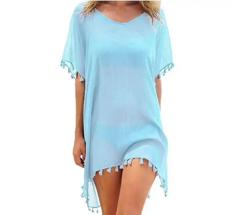 High QualityBathing Suit Sarong Cover Ups Vestido De Playa Custom Pareo Beachwear Swimsuit Bikini Cover Up Beach Wraps