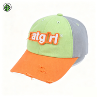 Casquette de baseball snapback en coton avec broderie de lettres vintage personnalisée, style sportif, 6 panneaux, visière plate, design bicolore