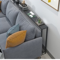 KINNO Fer art salon canapé après lit étagère coin décoration contre le mur étroit sol rangement cloison lit armoire