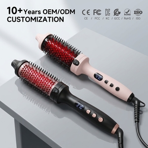 1.5 Inch Custom Thermal <b>Brush</b> Millions Plasma Heated Curler <b>Brush</b> Adjust Temperature Fast Heater Styling Comb <b>Hair</b> <b>Brush</b> - Product Image 1