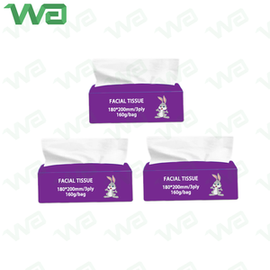 Bolsa de papel tisú de pulpa de madera virgen de 3 capas Tejido facial Suave 200 hojas 160g - Product Image 4