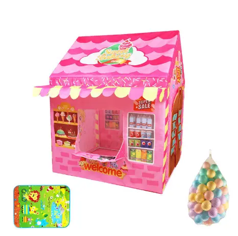 Tente de maison de jeu pour fête intérieure et extérieure Petite maison Famille Jouets pour enfants Filles 3-6 ans Garçons Château d'intérieur Cadeaux de maison de jeu