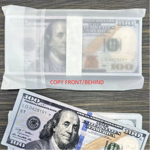 Billets factices <span class=keywords><strong>de</strong></span> 20, 50 et 100 dollars <span class=keywords><strong>de</strong></span> qualité supérieure, argent factice réaliste en dollars américains, argent <span class=keywords><strong>de</strong></span> film personnalisé avec sangles, 100 pièces/paquet - Product Image 1