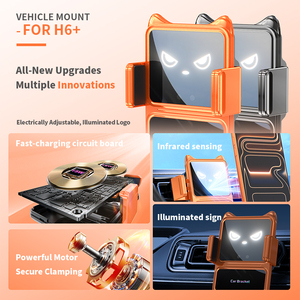 Gadgets numériques Holer de détection électrique intelligent 15W charge sans fil de voiture pour support de montage de bouche d'aération pour <span class=keywords><strong>xiaomi</strong></span> couleur Orange <span class=keywords><strong>H6</strong></span> + - Product Image 2