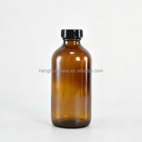 Bouteilles en verre ambré Boston rondes de 15 ml, 30 ml, 60 ml, 120 ml, 240 ml, 500 ml, 1 L avec bouchon en bakélite pour huiles végétales et liqueurs amères