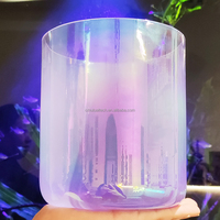 Q're Clear Crystal Bowl Dream Color 99.99% Bol chantant en cristal de quartz pur Méditation Yoga Sain et mascotte