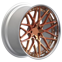 Vente directe d'usine, jantes de voiture forgées en alliage 6061-T6 personnalisées, polies, couleur or rose, 19, 20, 21, 22, 23, 24, 26 pouces