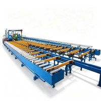 Table de refroidissement pour extrusion d'aluminium 2000T, 77KW, 380V, avec table de dévidage PLC et ligne de convoyage avec tireur pour le marché africain