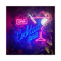 Enseigne néon personnalisée Winbo Cocktail Dreams, décoration de bar LED, panneau lumineux néon LED en acrylique, décoration d'événements, lumière néon personnalisée