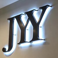 Grandes lettres métalliques rétroéclairées par LED RGB, transformateur, enseigne publicitaire en PVC, pour les magasins, les bureaux, la maison, l'extérieur, les mariages, les anniversaires
