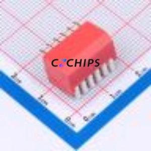 DP-06RP DIP Switch Through hole Component (THT) Switch Piano Key 6 2.54mm Red - Product Image 2