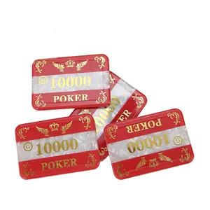 Fichas de póker acrílicas rectangulares, fichas de Casino cuadradas