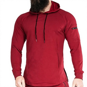 Men's Spring Sports Hoodie <b>Tight</b> Slim Fit Workout Pullover Blank Custom Logo Cotton Polyester Breathable Anti-Wrinkle Gym - Product Image 3