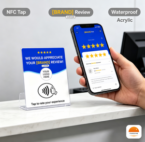 Carta NFC per Recensioni in Spagnolo, Francese e Italiano, 12cm in Acrilico, Biglietto da Visita NFC, Pronta per la Spedizione - Product Image 3