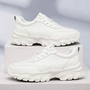 Couple's <b>Lift</b> Casual Sneakers <b>for</b> <b>Men</b> 4-6-8cm Height Increasing White Black Hidden Heels Lightweight Breathable Elevator <b>Shoes</b> - Product Image 2